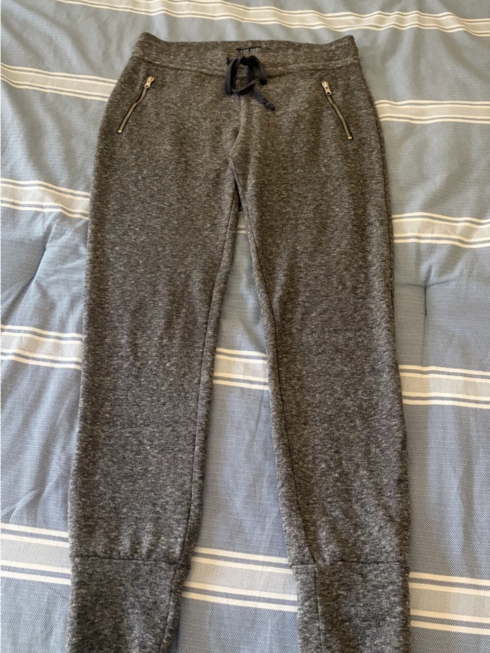 Aerie Soft Drawstring Cozy Joggers in Heather Charcoal - XS